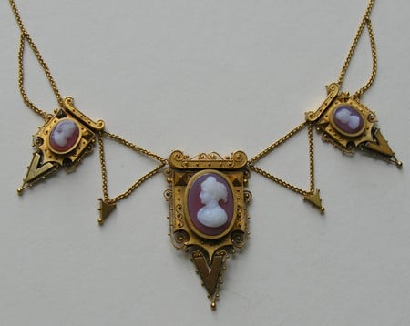 Victorian Etruscan Cameo Necklace