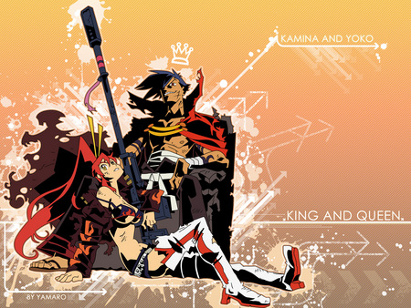 King and Queen - tengen, kamina yoko, toppa, gurren lagenn