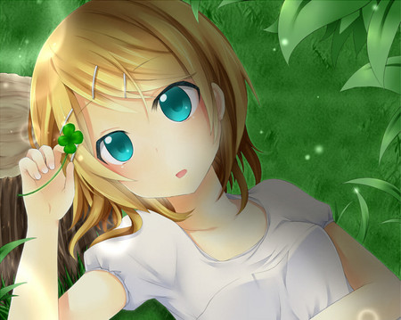 Kagamine Rin - blonde, vocaloid, short-hair, kagamine