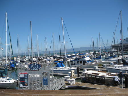 Pier 39 docks - bay, ocean, boats, california ocean