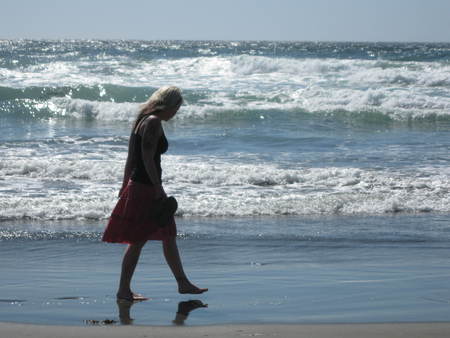 a walk on the beach