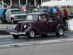 1935 Ford truck at the drags