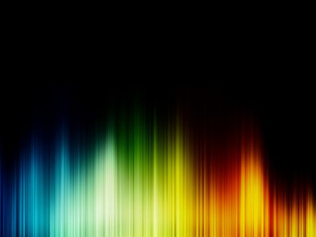 Rainbow lines - abstract, black, rainbow, line