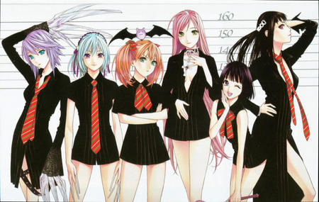 R V line up - vampire, manga, anime, rosario