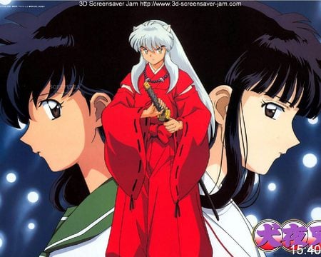 KAGOMI INU YASHA KIKIO - inuyasha, kikio, anime, inu, final act, kagomi, tenseiga