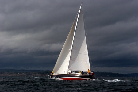 The Gathering Storm - ocean, sailing, saiboat, storm