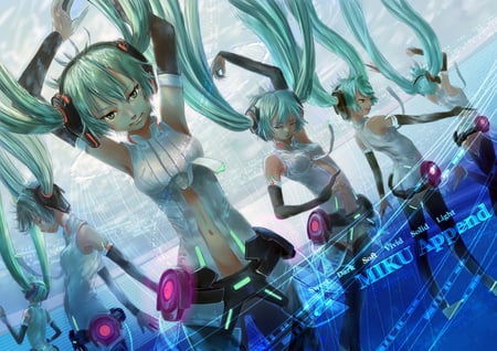 whos the true miku? - miku, fanart, cocaloid, girl, cute