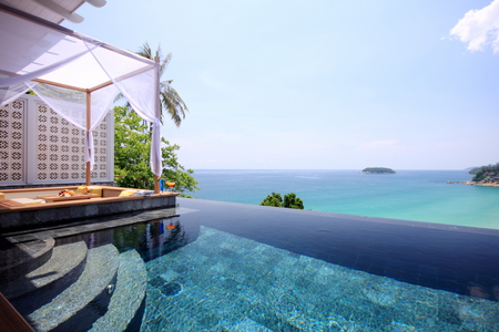 Serenity In Tahiti - blue, spa, pool, view, canopy, sea, ocean, tahiti