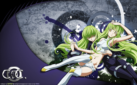 C.C., code geass, anime, geass, hot, anime girl, long hair, female, cc,  sexy, HD wallpaper