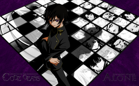 The king stands alone... - code, anime, geass, chess, lelouch