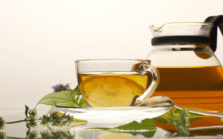 Tea Time - lemon, cup of tea, photography, mint, tea, cup