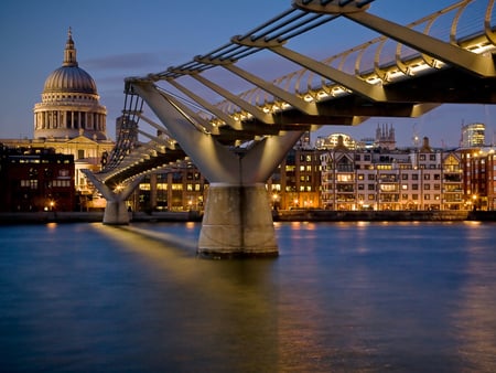 bridge to optimism - architecture, modern, wall, bridge