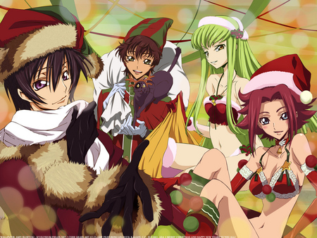 Merry Christmas xxx - code, christmas, geass, suzake, cc, lelouch, kallen