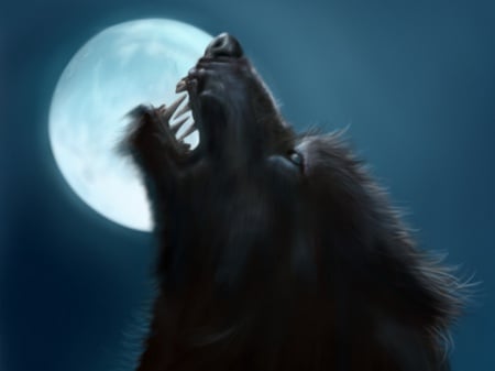 howling at the moon - abstracct, fantasy, cg, 3d