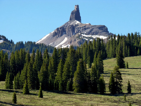 Lizard Head Peak - lizard head, fir trees, peak, colorado, mountain