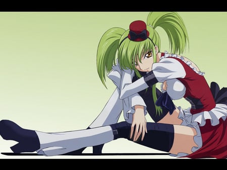 C.C - anime, cc, girl, green hair, code geass