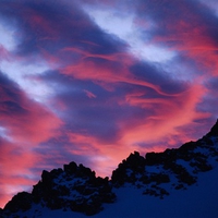 Lenticular Clouds at Sunset