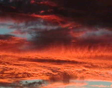 Sunset 6 at Fort Hood - clouds, sunset, blue, red