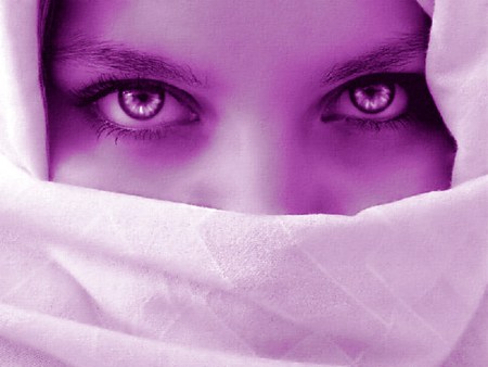 Eye's - purple, mask, linen, eyes