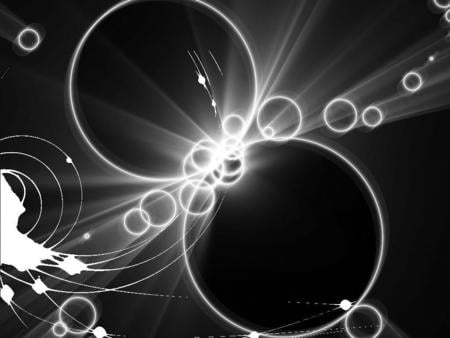 Black Abstract - white, abstract, cool, circles, shine, black