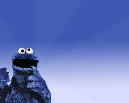 Cookie Monster - monster, abstract, cookie monster, blue