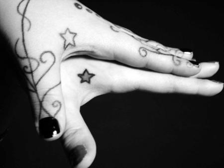 Write On Your Hands - hands, photography, goth, black and white, black