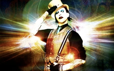 MM - shiny, glow, colorful, marilyn manson