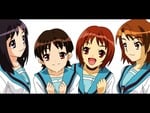 enomoto_miyuki enoz nakanishi_takako okajima_mizuki seifuku suzumiya_haruhi_no_yuutsu zaizen_mai