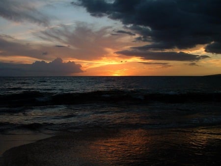 Dark Sea - sea, dramatic, nature, sky