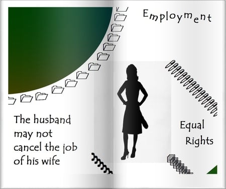 Employment - right, job, woman, green