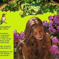 For my dear friend Rhonda, "The Hummingbird and the Artist"