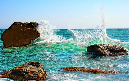 Furious Waves - ocean, water, furious, waves