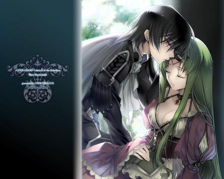 C.C and Lelouch - anime, lelouch, code geass, cc