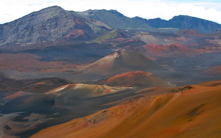 Haleakala Crater - panorama, nature, volcano, crater