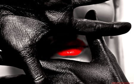 red lips - woman, people, lips, red