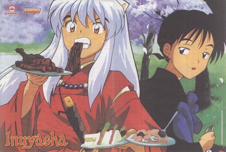 Tough meat - inuyasha, meat, miroku, ears, dog