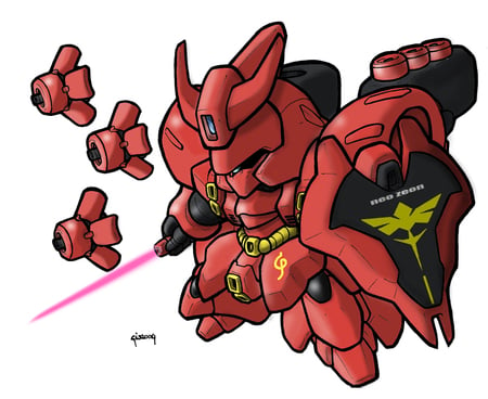 chibi sazabi - anime, daizengar, other, gundam