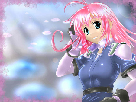 pink hair anime - anime, blue, hair, pink