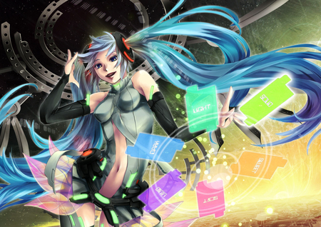 miku - music, vocaloid, sexy, mike