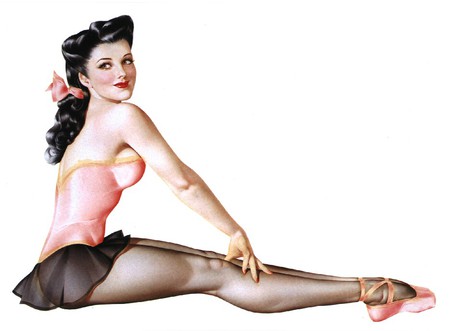 Pin Up Girl - drawing, girl, ballet, outfit, pin up, sexy