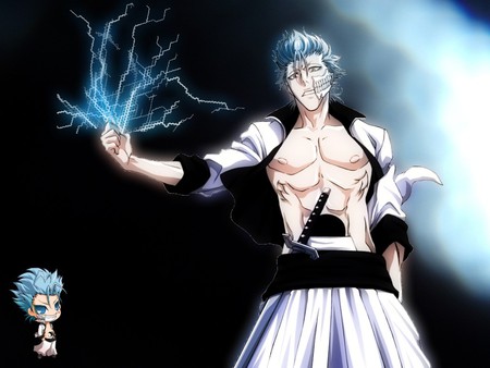 Grimmjow - grimmjow, bleach, blue, chibi