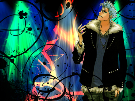 Grimmjow - grimmjow, blue, green, bleach