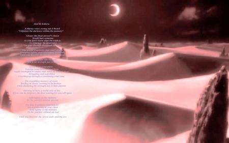 Red Night - moon, desert, rock, lyric, sand, angry, liuchia, sad, view, red night