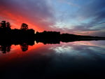 Sunset by the lake