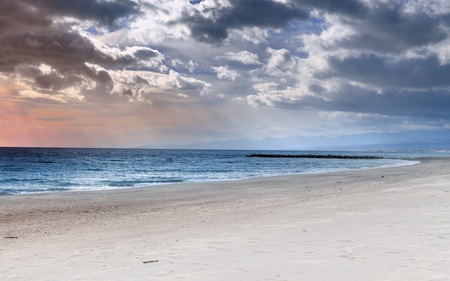 Beautiful Winter - calm, clouds, nature, beaches, refraction, sea, light