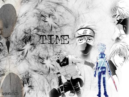 Time - kakashi, sword, blue, anbu