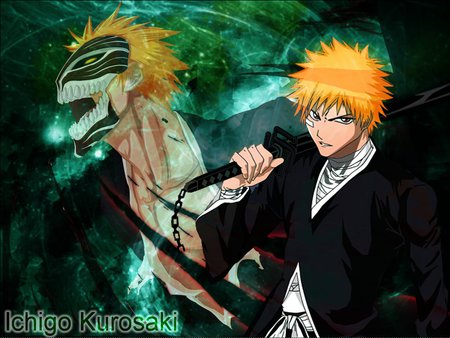 Ichigo - green, ichigo, bleach, hollow