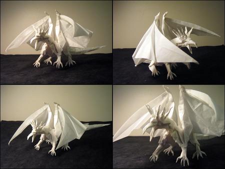 Ancient Dragon - folding, ancient dragon, art, origami