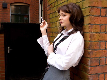 Carey Mulligan - jenny, mulligan, carey mulligan, schoolgirl, 1960s, carey, smoking, an education