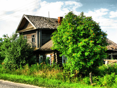 My village - village, farm, russia, nature